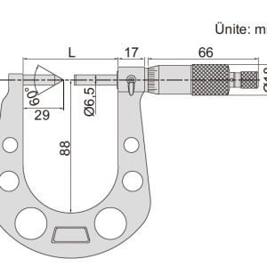 İNSİZE Mekanik Fren Disk Mikrometresi 25-50mm