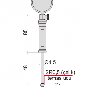 İNSİZE Mekanik Silindir Komparatör 6-10mm