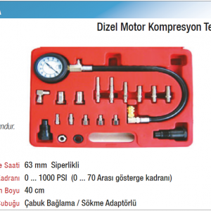NT tools 20 PARÇA DİZEL MOTOR KOMPRESYON TEST CİHAZI