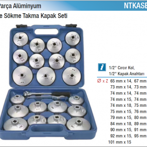 NT tools 23 PARÇA ALÜMİNYUM FİLTRE SÖKME TAKMA KAPAK SETİ