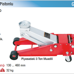 NT tools 2.5 TON ÇİFT PİSTONLU ARABALI KRİKO