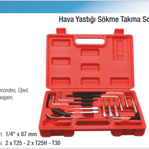NT tools 12 PARÇA HAVA YASTIĞI SÖKME TAKMA SOMUN SETİ