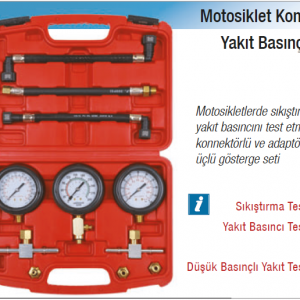 NT tools MOTOSİKLET KOMPRESYON VE YAKIT BASINÇ GÖSTERGESİ TEST CİHAZI