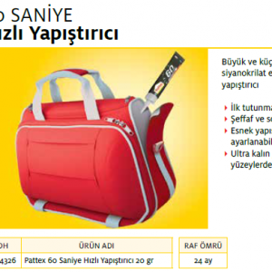 PATTEX PATTEX 60 SECOND ÜNİVERSAL YAPIŞTIRICI 20g