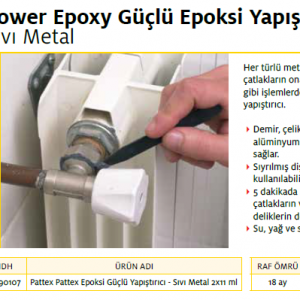PATTEX SIVI METAL EPOKSİ YAPIŞTIRICI 2X11ml