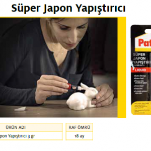 PATTEX SÜPER JAPON YAPIŞTIRICISI 3 g BLİSTER