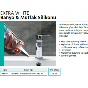 SİSTA EXTRA WHİTE SİLİKON 280ml