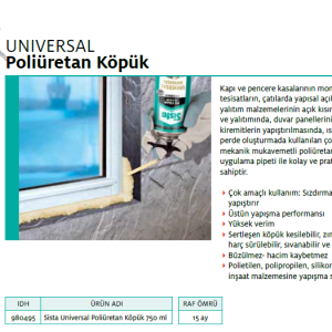 SİSTA PU KÖPÜK 750ml