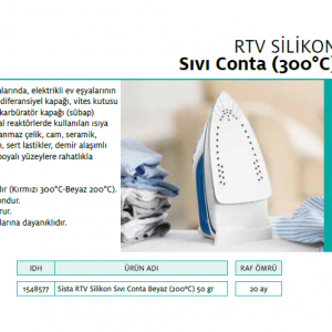 SİSTA RTV SİLİKON BEYAZ SIVI CONTA 50gr
