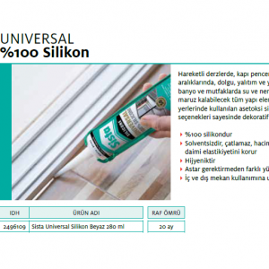 SİSTA UNİVERSAL SİLİKON BEYAZ 280ml